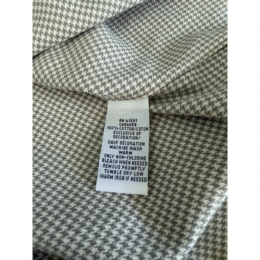 Polo Ralph Lauren Slim Fit Green/White Houndstooth Shirt Lg Soft Flannel Perfect